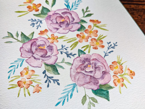 Aquarelle nature et fleurs
