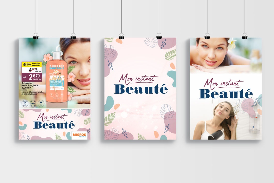 affichage beauté graphiste