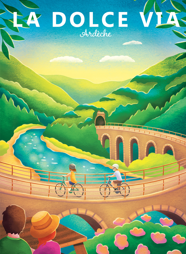 affiche touristique illustration