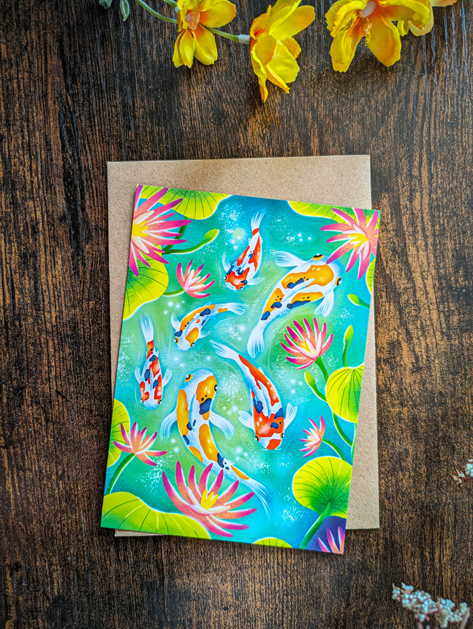 cartes carpes koi