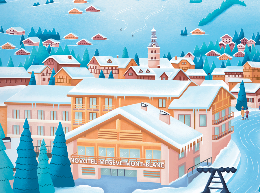 Affiche personnalisée Megève