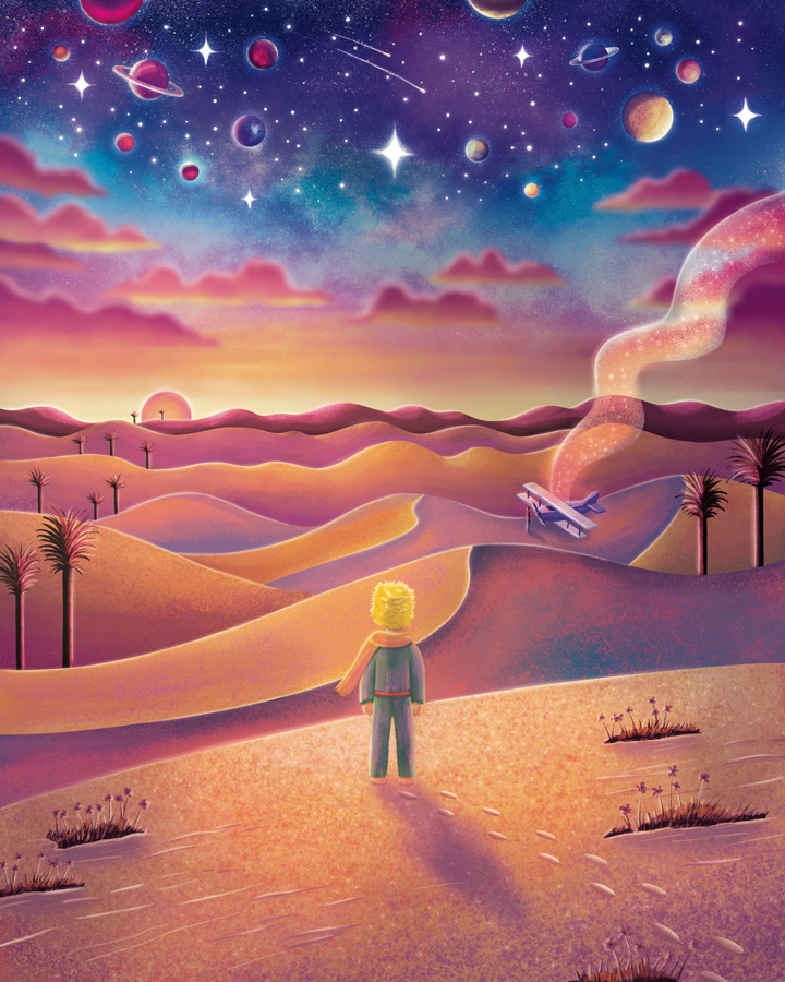 Petit Prince flat-design-illustration