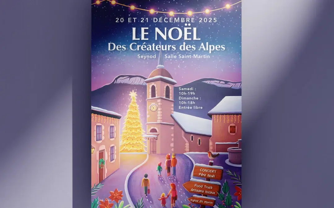 Affiche marché de Noël