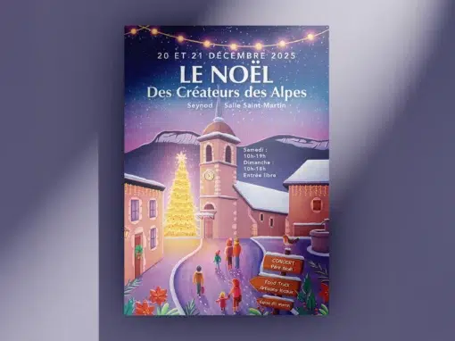 Affiche marché de Noël